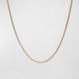 18k 2.7mm Small Box Chain Necklace, 20"- sku194630026