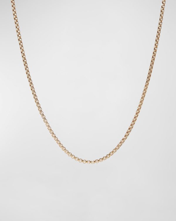 18k 2.7mm Small Box Chain Necklace, 20"- sku194630026