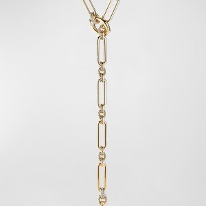 Lexington Chain Necklace with Diamonds in 18K Gold, 6.5mm, 41"- sku197620005