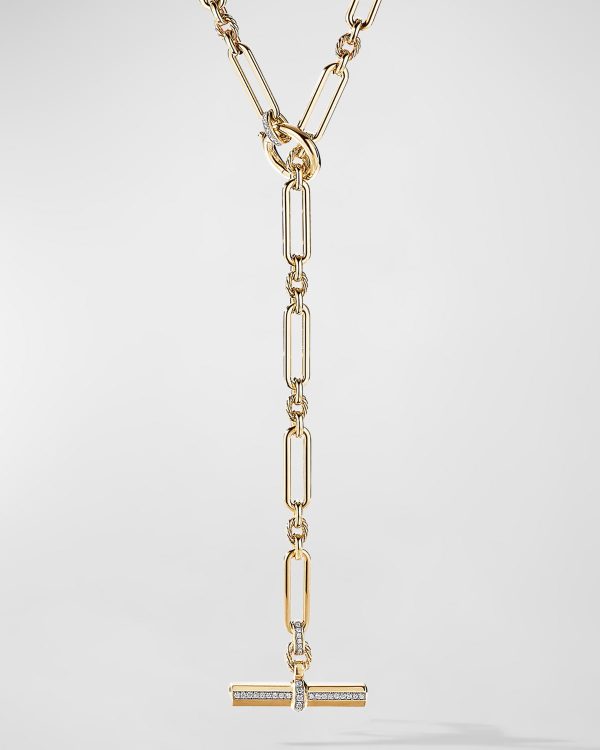 Lexington Chain Necklace with Diamonds in 18K Gold, 6.5mm, 41"- sku197620005