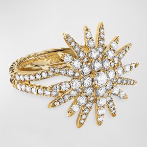 18k Diamond Starburst Ring, Size 8- sku198050003