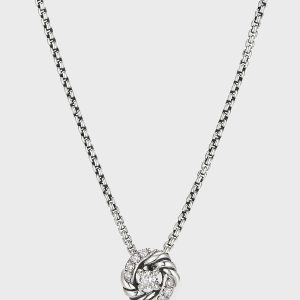 Petite Infinity Pendant Necklace with Diamonds- sku199010455
