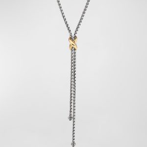 Petite X Lariat Y Necklace with 18K Yellow Gold- sku199001930