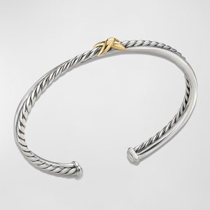 Petite X Center Station Bracelet with 18K Yellow Gold- sku199001545