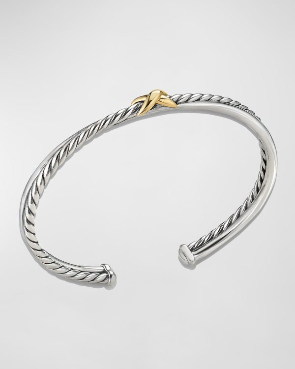 Petite X Center Station Bracelet with 18K Yellow Gold- sku199001545
