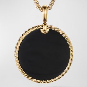 DY Elements Disc Pendant in 18K Gold, 32mm- sku199960054