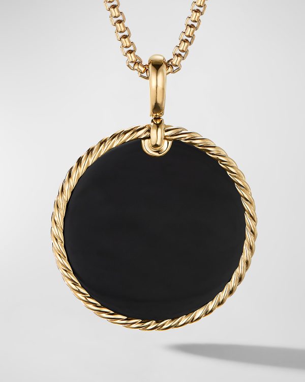 DY Elements Disc Pendant in 18K Gold, 32mm- sku199960054