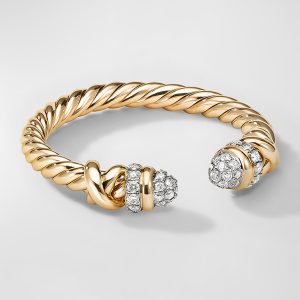 Petite Helena Open Ring with Diamonds in 18K Gold, 2.5mm, Size 5- sku200260163