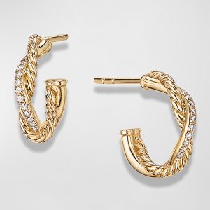 Petite Pave Infinity Huggie Earrings- sku200180006