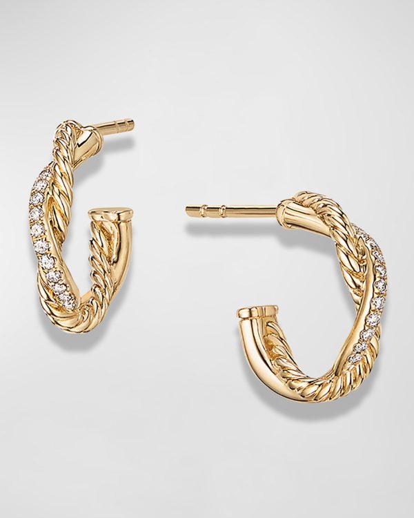 Petite Pave Infinity Huggie Earrings- sku200180006