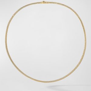 Sculpted Cable Necklace in 18K Yellow Gold, Small- sku202090053