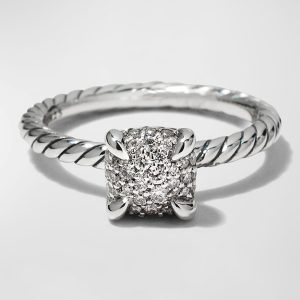 Chatelaine Full Pave Ring in Silver- sku202581265