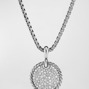 DY Elements Pendant with Diamonds in Silver, 21mm- sku202581505