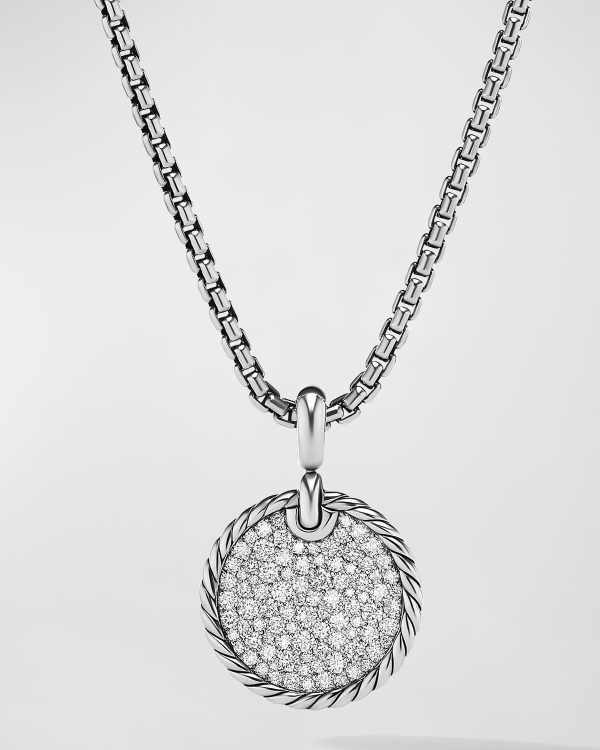 DY Elements Pendant with Diamonds in Silver, 21mm- sku202581505