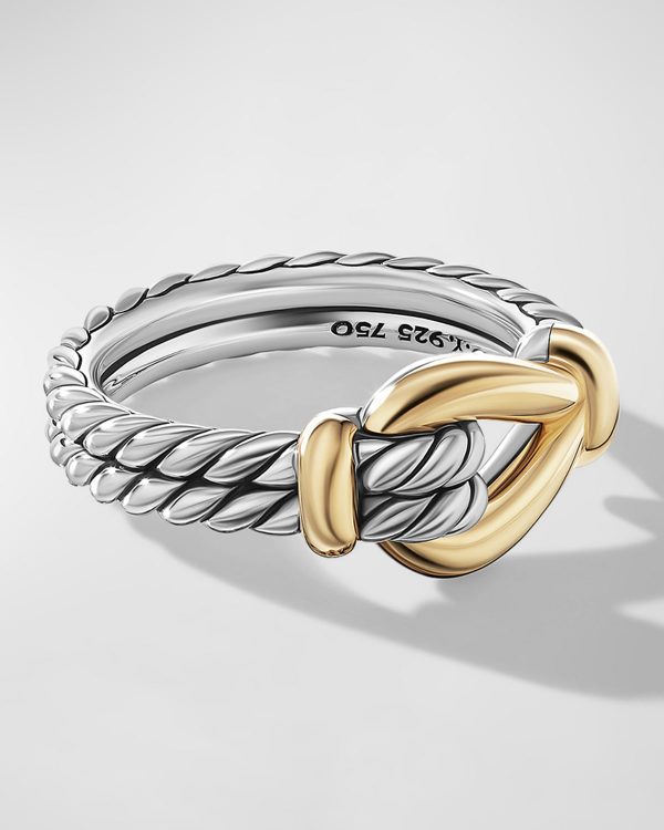 Thoroughbred Loop Ring in Silver with 18K Gold, 9mm- sku207130023