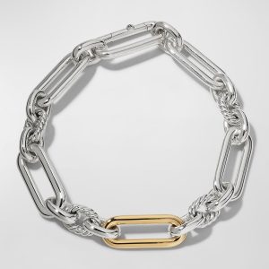 9.8mm Lexington Chain Bracelet in Silver and Gold- sku202581850