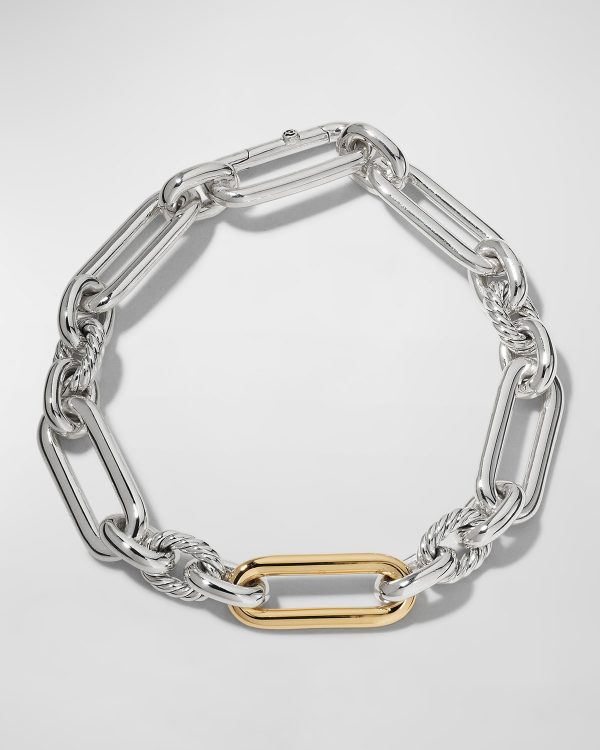 9.8mm Lexington Chain Bracelet in Silver and Gold- sku202581850