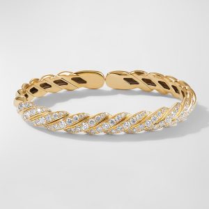 Paveflex Bracelet with Diamonds in 18K Gold, 7.5mm, Size L- sku203050089