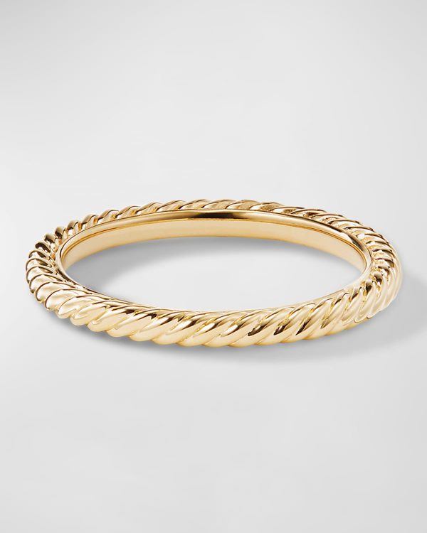 Cable Collectibles Stack Band Ring in 18K Gold, 2mm- sku206940072