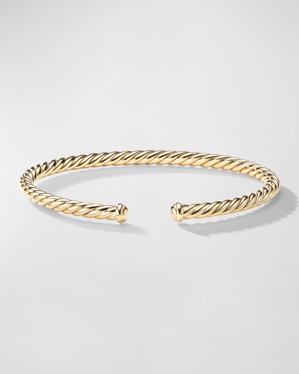 4mm Cablespira Bracelet in 18k Gold- sku206930029