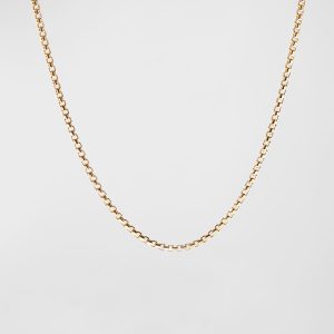 1.7mm Hollow Box Chain Necklace in 18k Gold- sku206940218