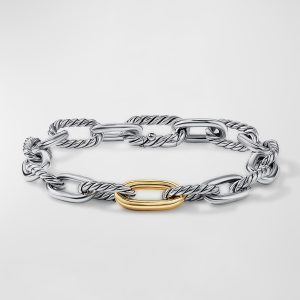 DY Madison Chain Bracelet in Silver with 18K Gold, 8.5mm- sku207030694