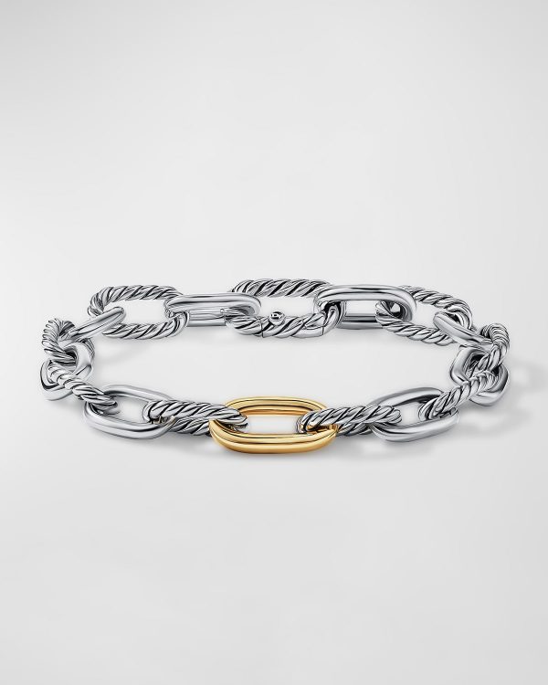 DY Madison Chain Bracelet in Silver with 18K Gold, 8.5mm- sku207030694