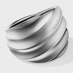 Cable Edge Saddle Ring in Silver, 20mm- sku212430050