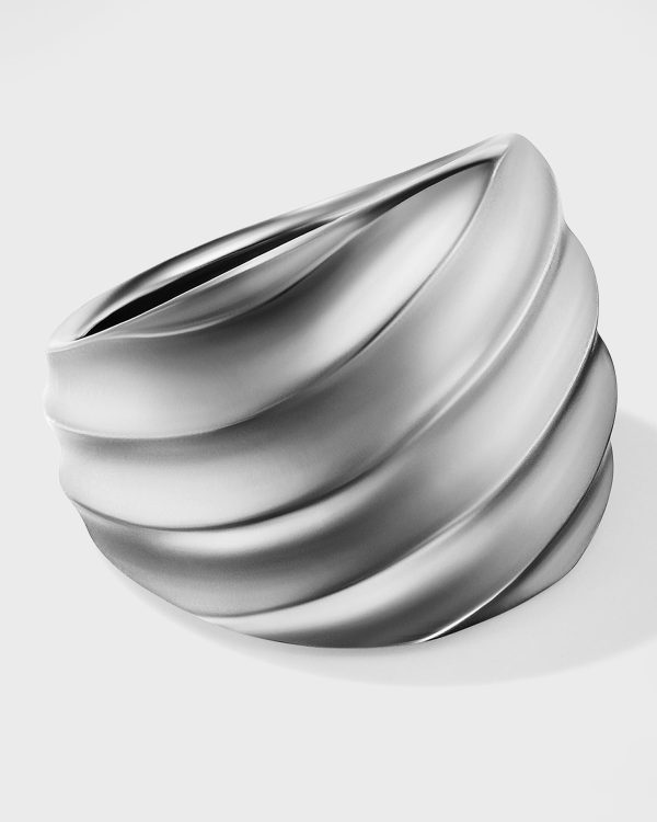 Cable Edge Saddle Ring in Silver, 20mm- sku212430050