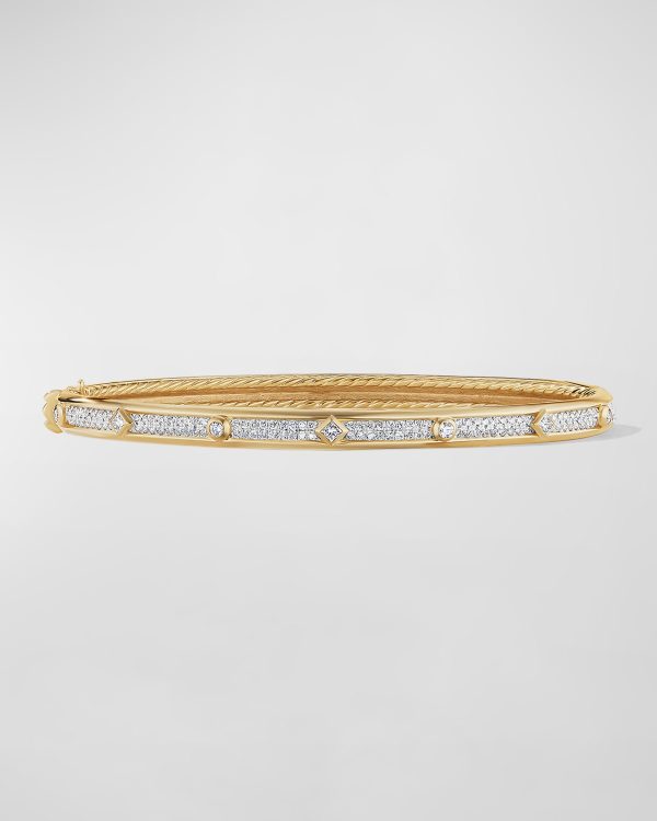 Modern Renaissance Bracelet with Diamonds in 18K Gold, 4.5mm, Size M- sku207740019