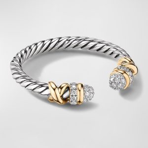Petite Helena Ring with Pavé Diamonds and 18K Gold, 2.5mm- sku210100077