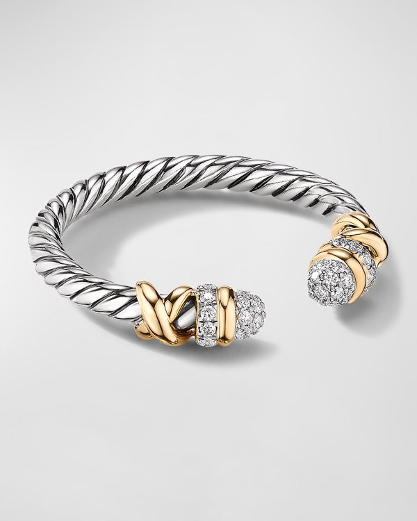 Petite Helena Ring with Pavé Diamonds and 18K Gold, 2.5mm- sku223070130