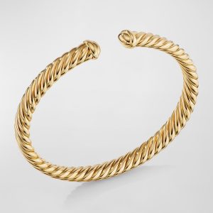7mm Cablespira Oval Bracelet in 18k Gold, Size M- sku210861416