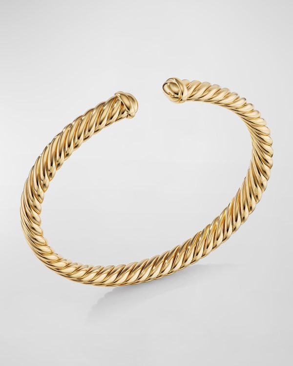 7mm Cablespira Oval Bracelet in 18k Gold, Size M- sku210861416