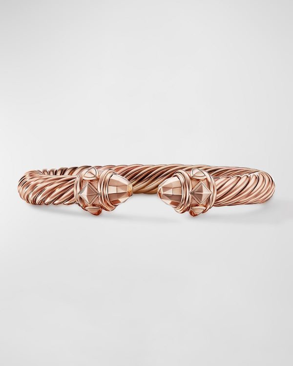 Renaissance Cable Bracelet in 18K Rose Gold, 9mm, Size L- sku211140029