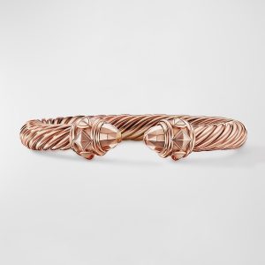 Renaissance Cable Bracelet in 18K Rose Gold, 9mm, Size M- sku211021901