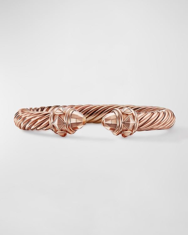 Renaissance Cable Bracelet in 18K Rose Gold, 9mm, Size M- sku211021901