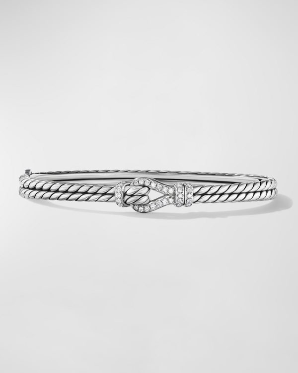 Thoroughbred Bracelet with Diamonds in Silver, 4.5mm- sku210840503
