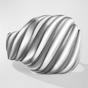 Sculpted Cable Contour Ring in Silver, 17mm- sku211262874