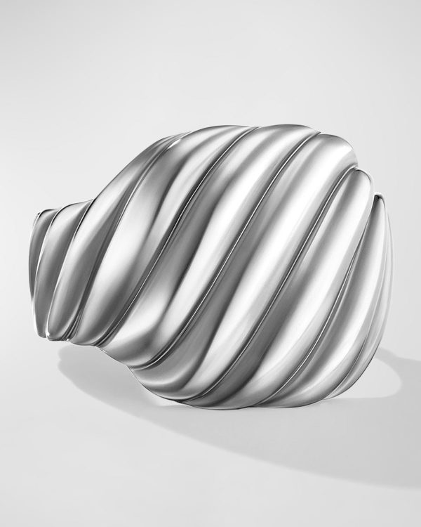Sculpted Cable Contour Ring in Silver, 17mm- sku211262874