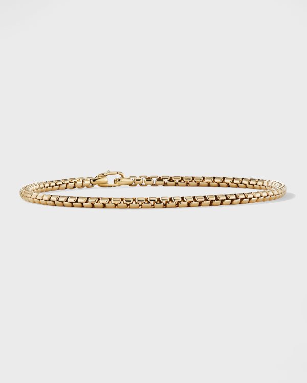 DY Bel Aire Box Chain Bracelet in 18K Gold, 2.7mm, Size S- sku214152596