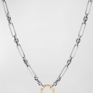 Lexington Chain Necklace in Silver with 18K Gold, 4.5mm- sku213992602