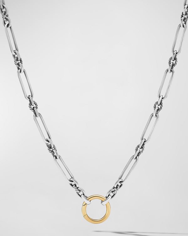 Lexington Chain Necklace in Silver with 18K Gold, 4.5mm- sku213992602