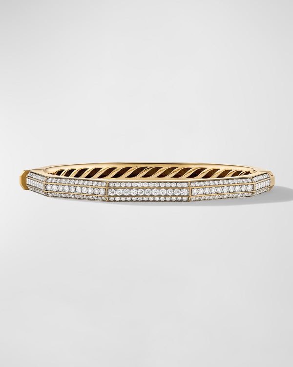 Carlyle Bracelet with Diamonds in 18K Gold, 5.5mm, Size M- sku214970034