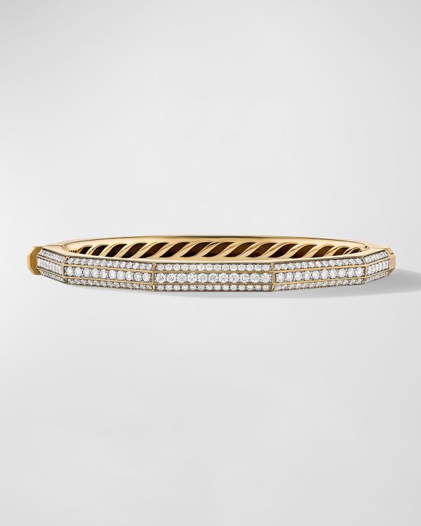 Carlyle Bracelet with Diamonds in 18K Gold, 5.5mm, Size S- sku214952318