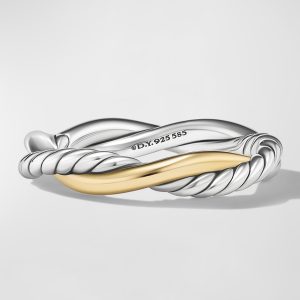 Petite Infinity Band Ring in Silver with 14K Gold, 4mm- sku215142073
