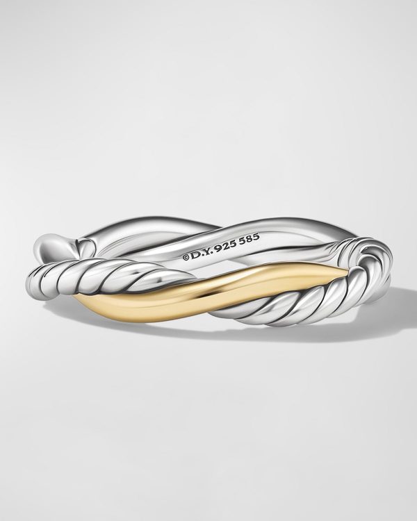 Petite Infinity Band Ring in Silver with 14K Gold, 4mm- sku215142073