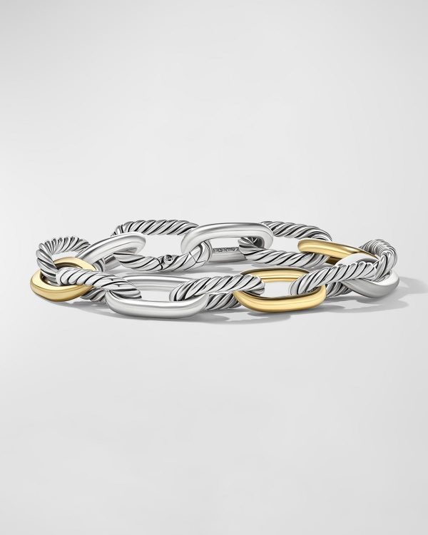 DY Madison Chain Bracelet in Silver with 18K Gold, 11mm- sku215150070
