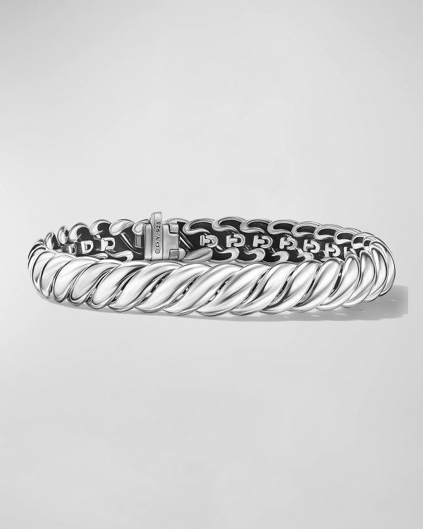 Sculpted Cable Bracelet in Silver, 8.5mm- sku215291561
