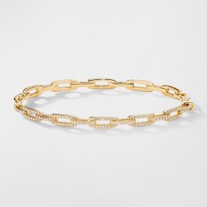 4mm Stax Chain Link Bracelet with Diamonds in 18K Gold- sku215940055